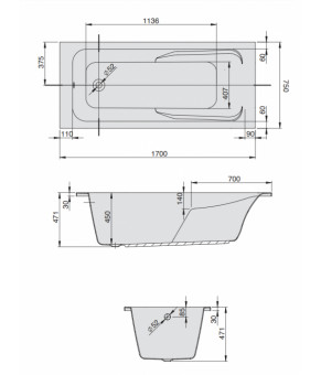 Ванна Hoesch Mila 170х75 3715.010