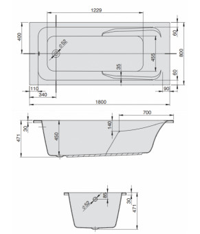 Ванна Hoesch Mila 180х80 3717.010