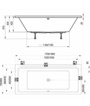 Акриловая ванна Ravak FORMY 01 170x75 C69100000