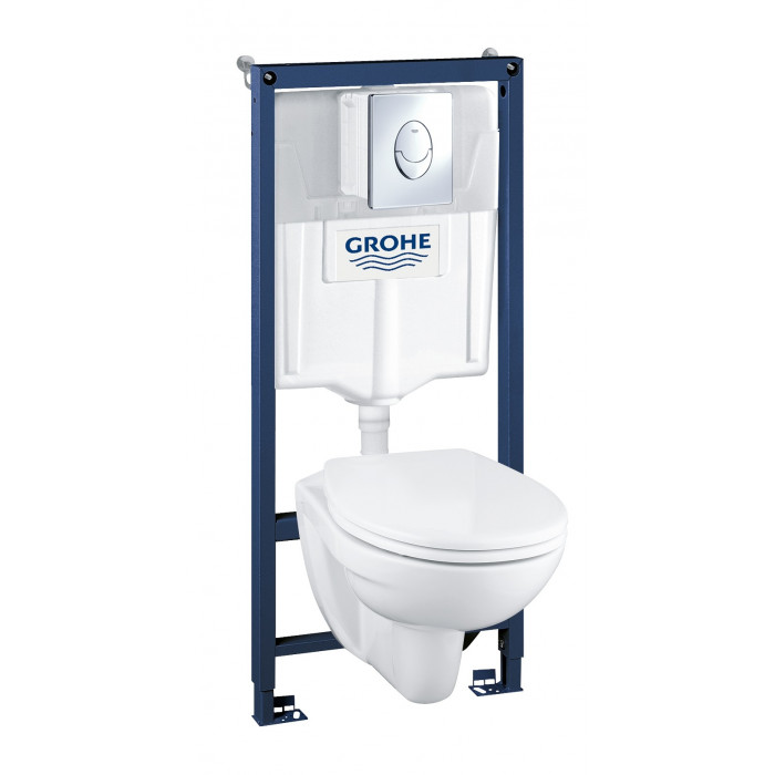 Набор инсталляция GROHE Solido с подвесным унитазом Lecico Perth и панелью смыва Skate Air хром (39192000)
