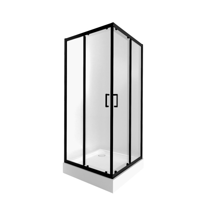Набор Qtap Taurus BLA1099SC6 Clear 2020x900x900 мм + поддон Tern 309912C 90x90x12 см с сифоном (SD00048945)