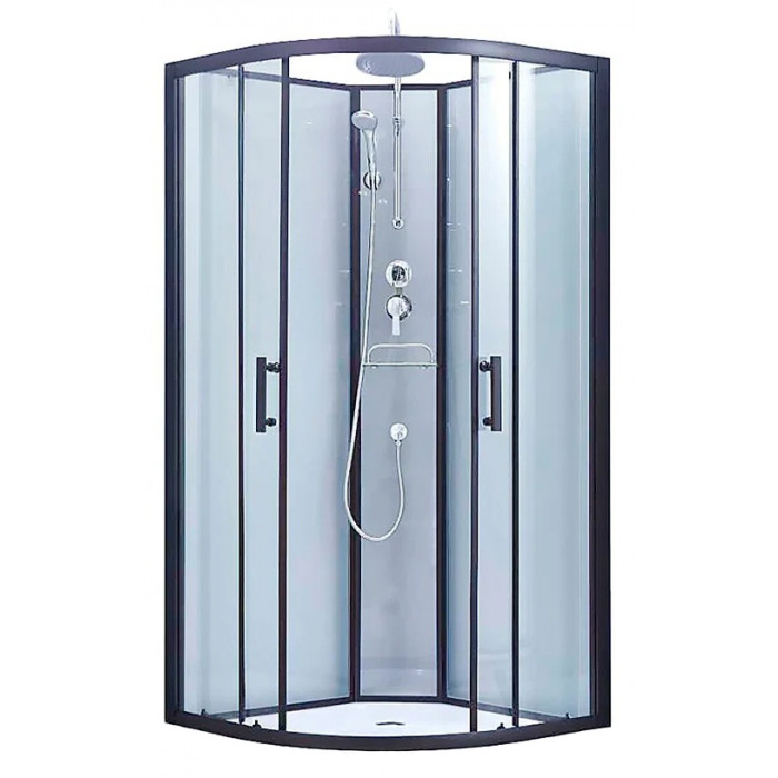 Душевой бокс Lidz Majatek SB90x90.BLA.LOW.TR, стекло прозрачное 5 мм, без поддона