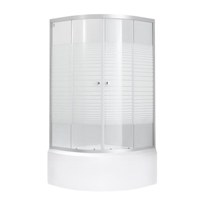 Душевая кабина Lidz Wieza SC90x90.SAT.HIGH.L, стекло Linie 4 мм + поддон с панелью Kupala