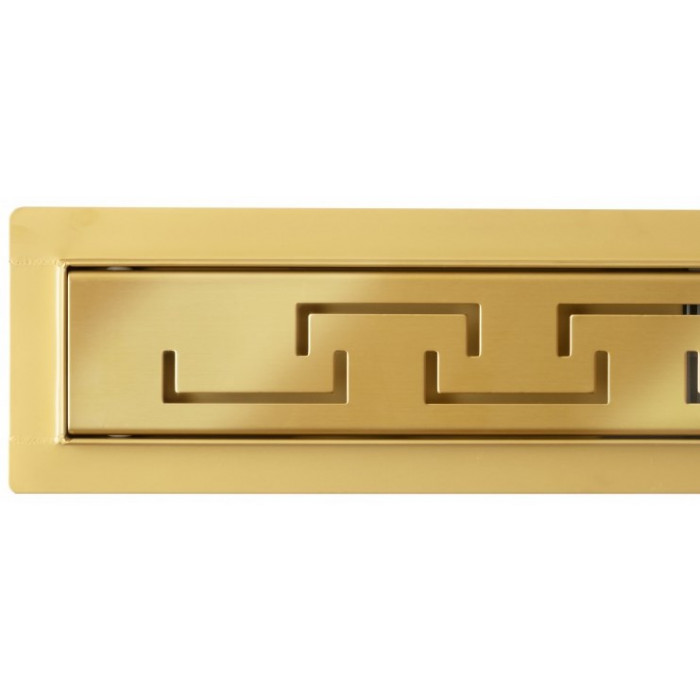 Трап для душа Epelli Grande D`oro 60 см, из нержавеющей стали, золотой, с комбинированным затвором (D1060)