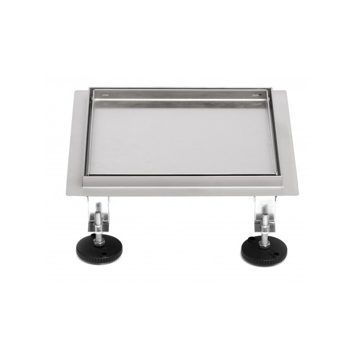 Трап для душа под плитку Epelli Quattro 2 in 1, 15*15 см, из нержавеющей стали с комбинированным затвором