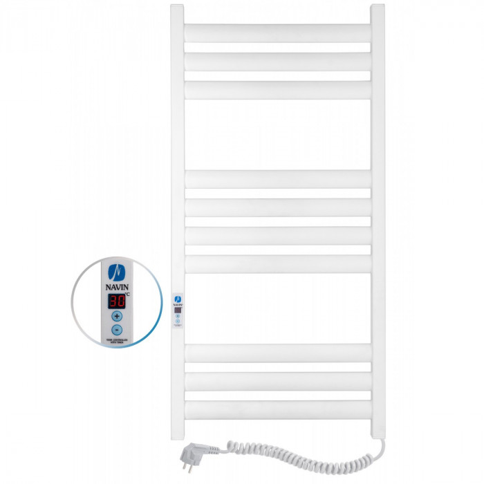 Полотенцесушитель Navin Ellipse 500х1000 Digital правый (белый бархат) 12-845052-5010