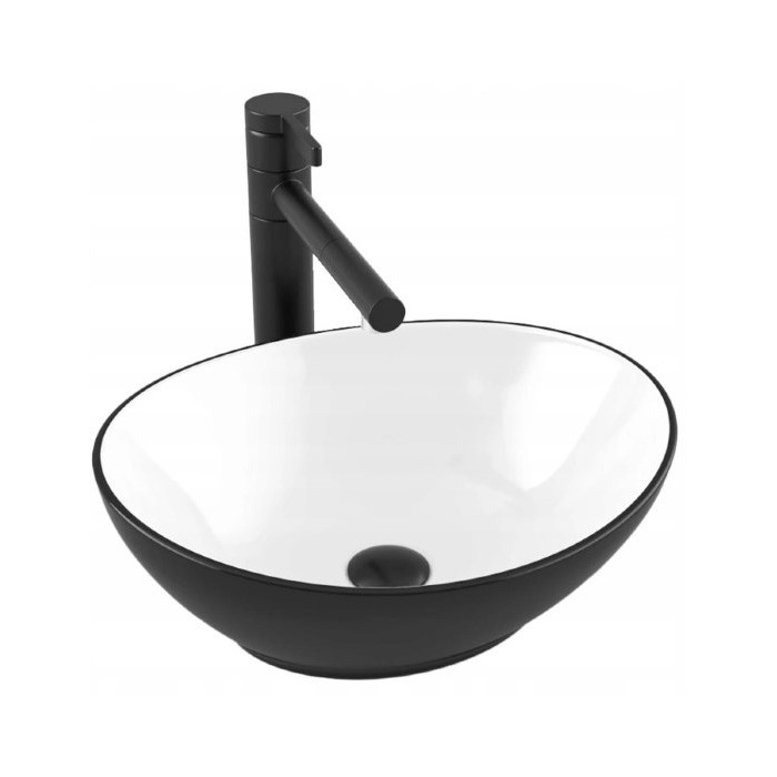 Раковина Calani Fiesta 34x34, 5 black white (CAL-00023)