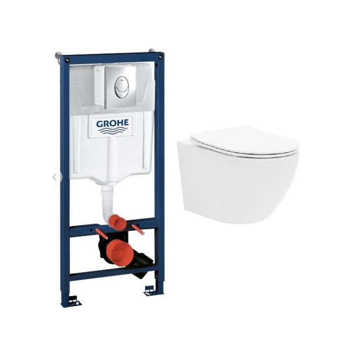 Унітаз Calani Loyd підвісний (CAL-C0002) + інсталяція Grohe Rapid SL (38721001)
