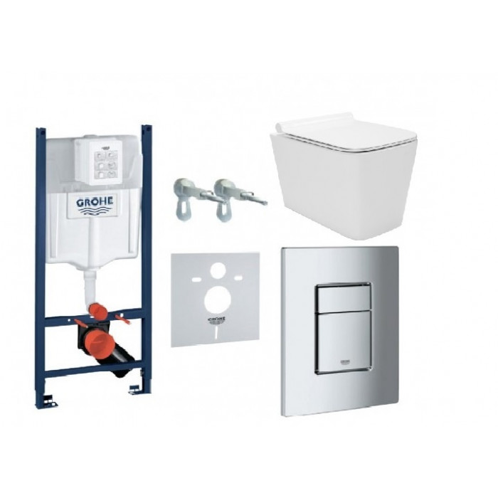 Унітаз Calani Clif підвісний (CAL-C0003) + інсталяція Grohe Rapid SL (3873200A)