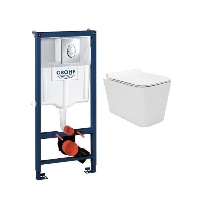 Унітаз Calani Clif підвісний (CAL-C0003) + інсталяція Grohe Rapid SL (38721001)