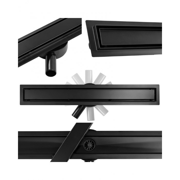 Трап Calani Eco360 1000 мм, двусторонний black (CAL-G0018)