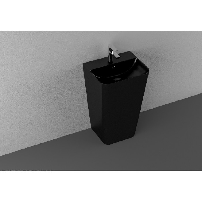 Умивальник Isvea Sott'Aqua S&S 50x42x83 підлоговий matte black (10SQ37001SV-2N)