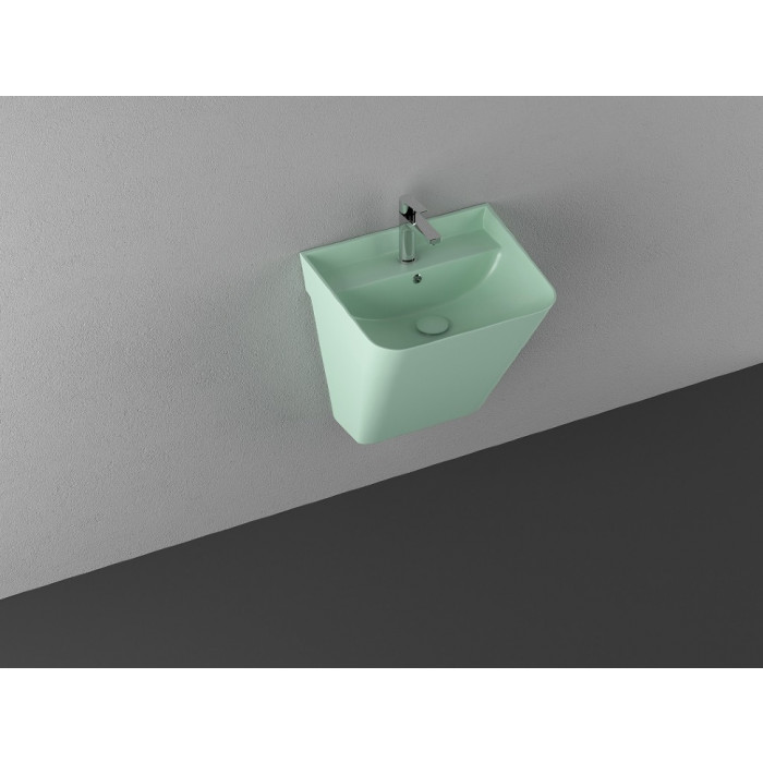 Умивальник Isvea Sott'Aqua S&S 50x42x51,5 mint green підвісний (10SQ37002SV-2T)