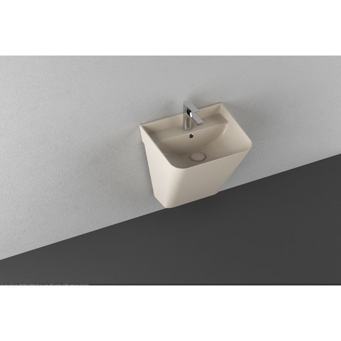Умивальник Isvea Sott'Aqua S&S 50x42x51,5 ivory matt підвісний (10SQ37002SV-2K)