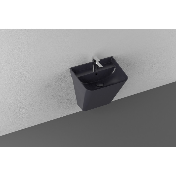 Умивальник Isvea Sott'Aqua S&S 50x42x51,5 matte black підвісний (10SQ37002SV-2N)