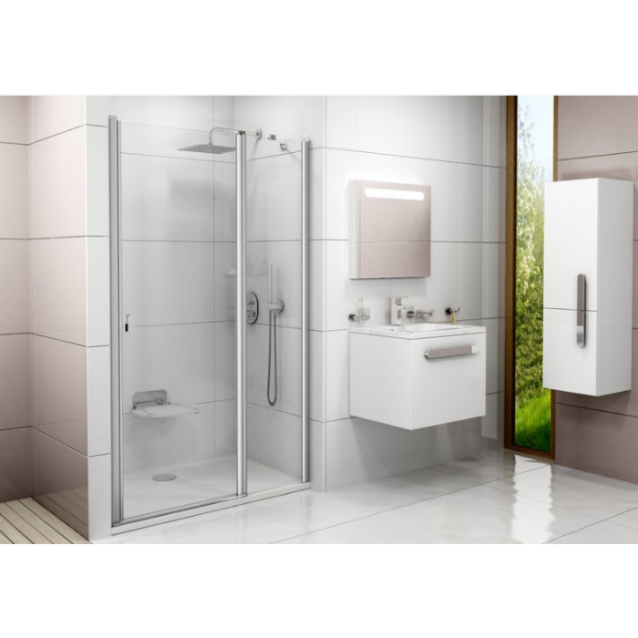 Душові двері Ravak Chrome CSD2-110 Білий Transparent 0QVDC100Z1