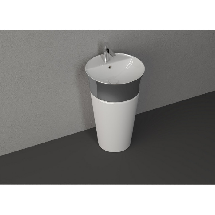 Умивальник Isvea Azur S&S 51x51x81,8 platinum-white підлоговий (10SYS1003SV)