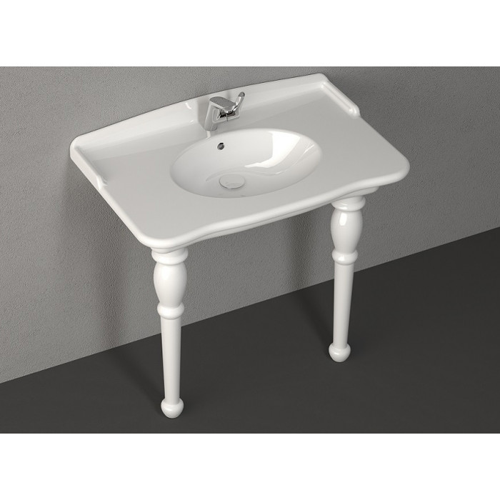 Умивальник Isvea Regina 93x58 white (10RE50093SV+10RE38003SV)