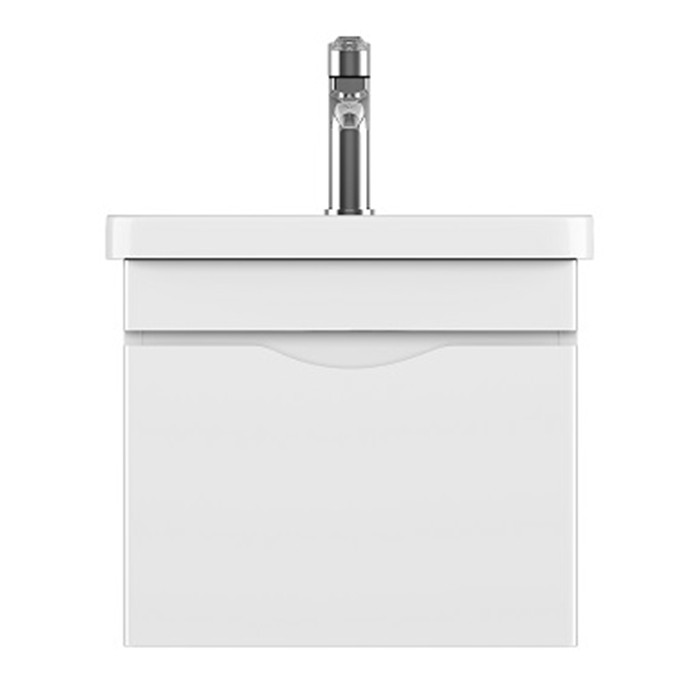 Тумбочка с умывальником Isvea Neo 46,7x40x38 lacquered white 21NGS301050E (21NG1301050E+10PS50050SV)