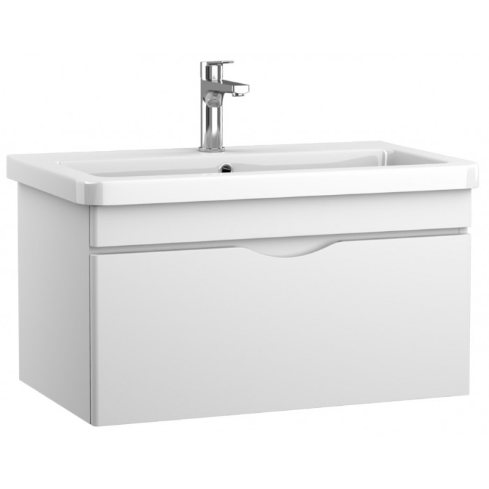 Тумбочка с умывальником Isvea Neo 76x40x43 lacquered white 21NGS319080E (21NG1301080E+10PS50080SV)