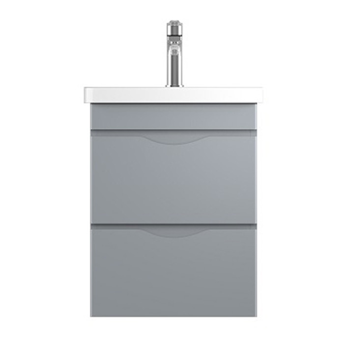 Тумбочка с умывальником Isvea Neo 46,7x60x38 lacquered grey 21NGS329050E (21NG1329050E+10PS50050SV)