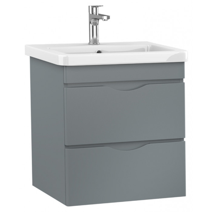 Тумбочка с умывальником Isvea Neo 55,7x60x43 lacquered grey 21NGS329060E (21NG1329060E+10PS50060SV)