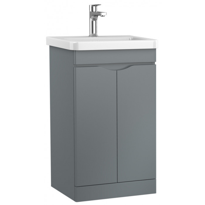 Тумбочка с умывальником Isvea Neo 55,7x80x43 lacquered grey 21NGS519060E (21NG1519060E+10PS50060SV)