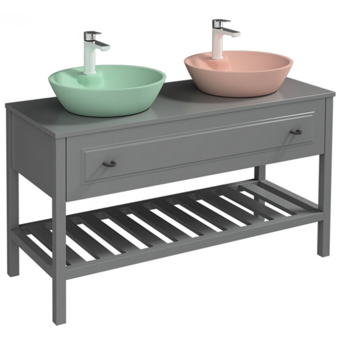 Тумбочка с умывальником Isvea Terra 120x45,5x70 grey 21TRS085120I (21TR1085120I+10SY65045)