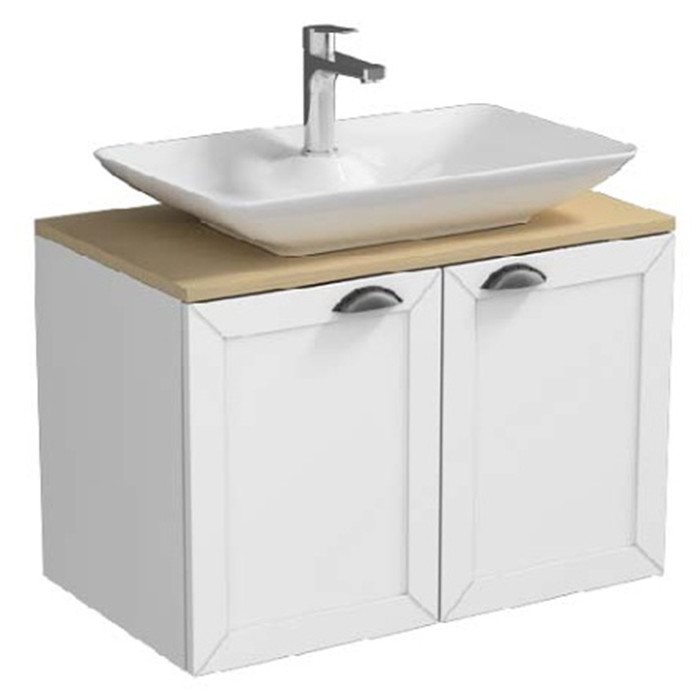 Тумбочка с умывальником Isvea Urban 77x51,3x44,5 oak-white 27TAS065081I (27TA1065081I+10SY50065)
