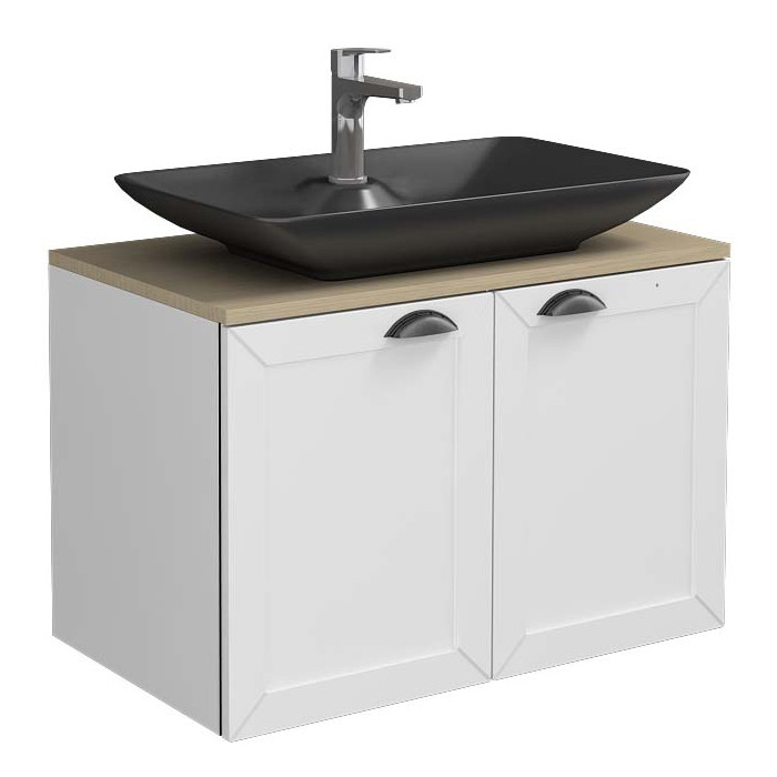 Тумбочка с умывальником Isvea Urban 77x51,3x44,5 oak-white 27TAS065080I (27TA1065080I+10SY50065)