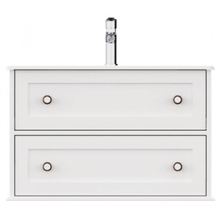 Тумбочка с умывальником Isvea Siento 81,5x46,5x50 white 27SIS001080I (27SI1001080I+10SL51081)
