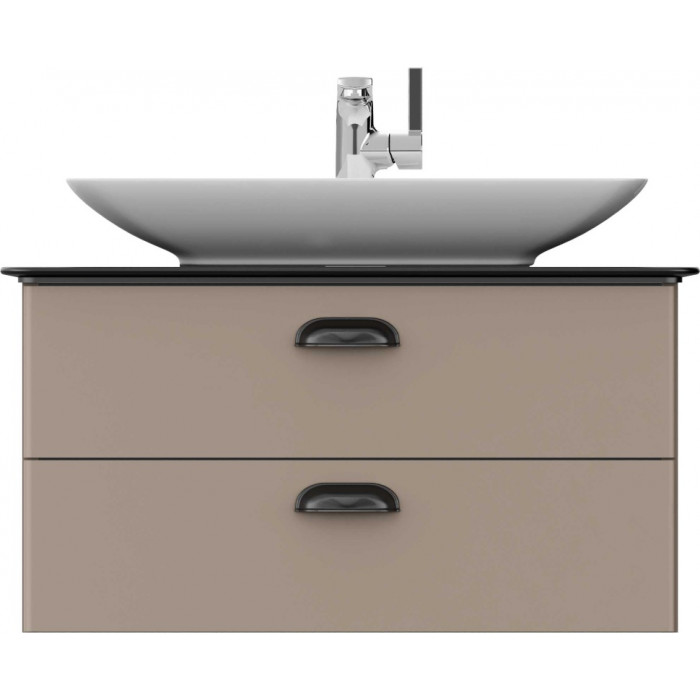 Тумбочка с умывальником Isvea Bei 81,5x46,5x50 black & taupe 21BES064080I (21BE1064080I+10SY50065)