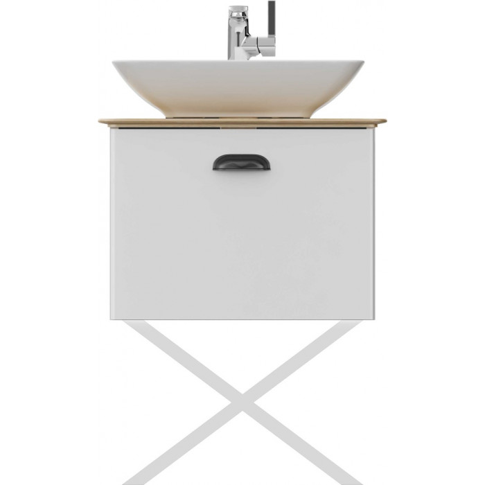 Тумбочка с умывальником Isvea Bei 60x45x76 white & oak (21BES065055I)