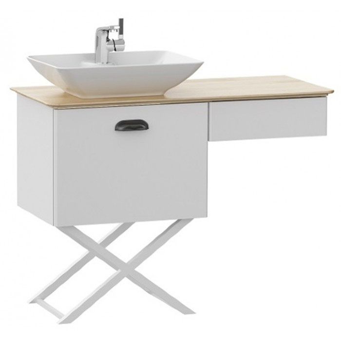 Тумбочка с умывальником Isvea Bei 105x45x76 white & oak 21BES065100I (21BE1065100I+10SY50052)