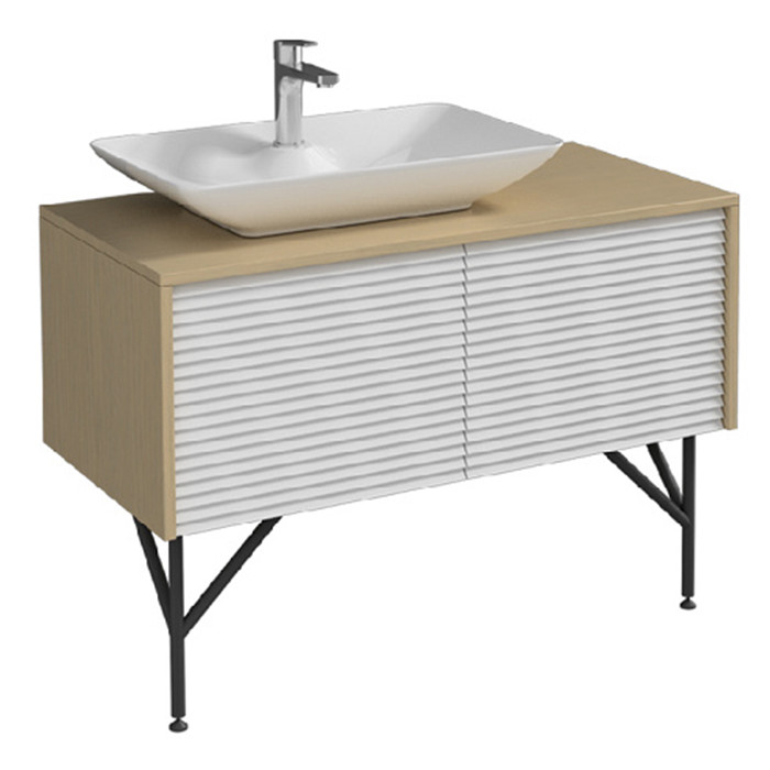 Тумбочка с умывальником Isvea Suit 100x50x70 oak-white 27SUS065100I (27SU1065100I+10SY50065)