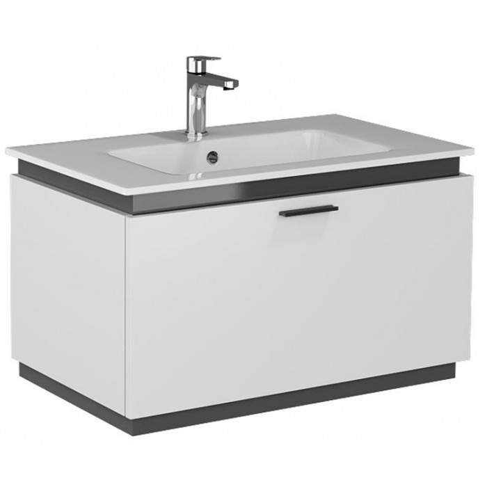 Тумбочка с умывальником Isvea SistemaT 81x46x46,5 white 27STS001080I (27ST1001080I+10SL51081)
