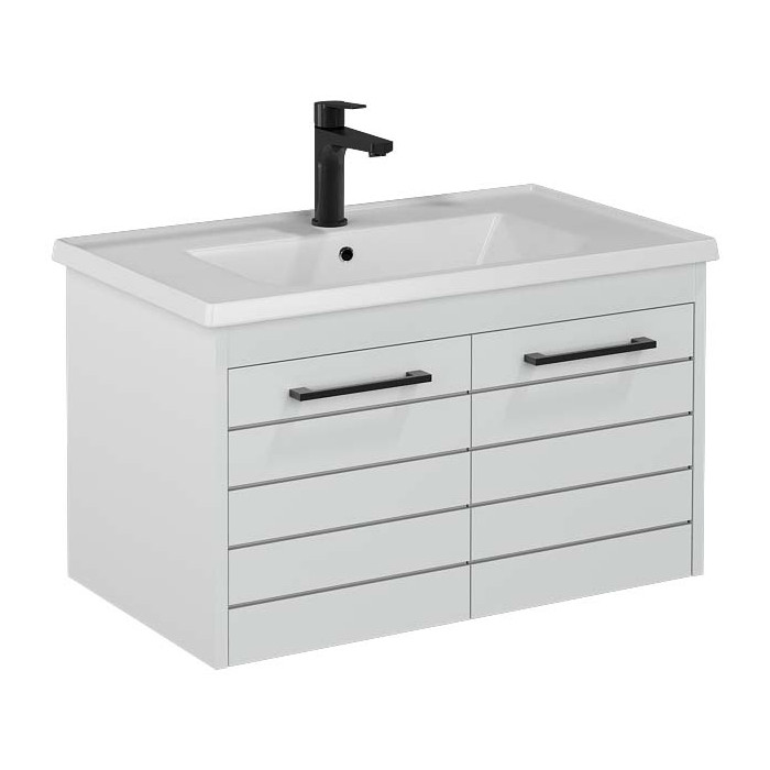 Тумбочка с умывальником Isvea Aristo 81x46,5x47 white 21RSS001081I (21RS1001081I+10LE50081)