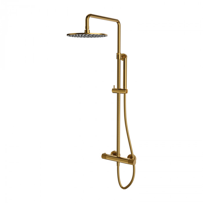 Душевая система с термостатом Omnires Contour brushed gold (CT8044GLB)