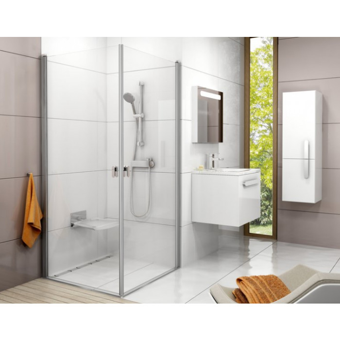 Душевые двери Ravak Chrome CRV1-80 белый Transparent 1QV40101Z1