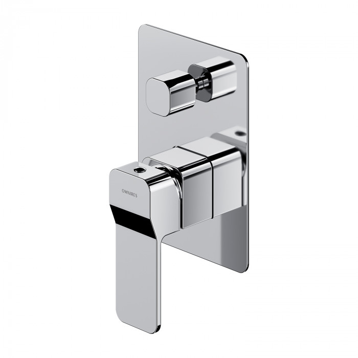 Смеситель для ванны и душа Omnires Slide скрытого монтажа, chrome (SL7735CR)