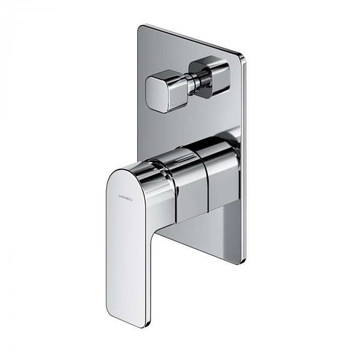 Смеситель для ванны и душа Omnires Baretti скрытого монтажа, chrome (BA7835CR)