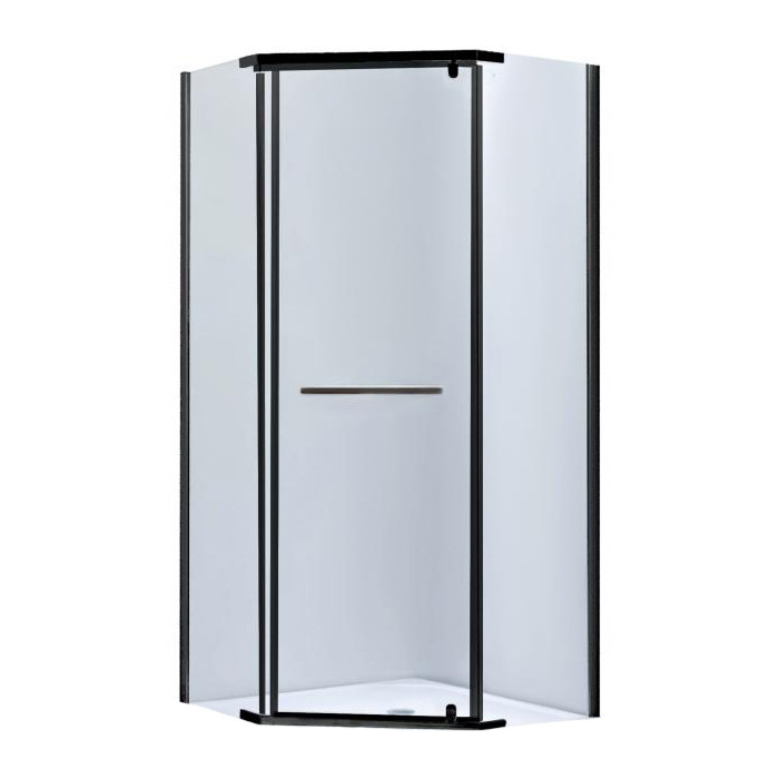 Душевая кабина Lidz Dozorca SC90x90.BLA.LOW.TR, стекло прозрачное 6 мм без поддона