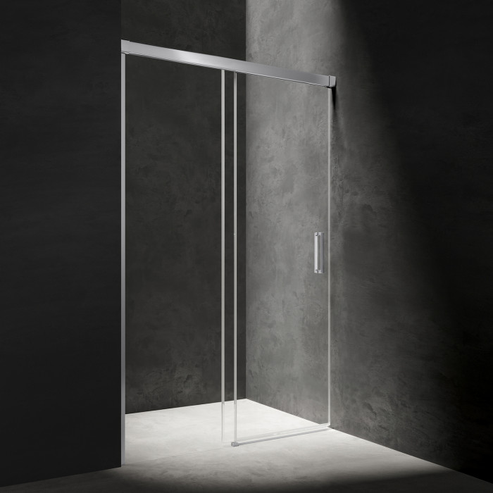 Душові двері Omnires Soho 120x200см безпечне скло, хром (CLP12XCRTR)