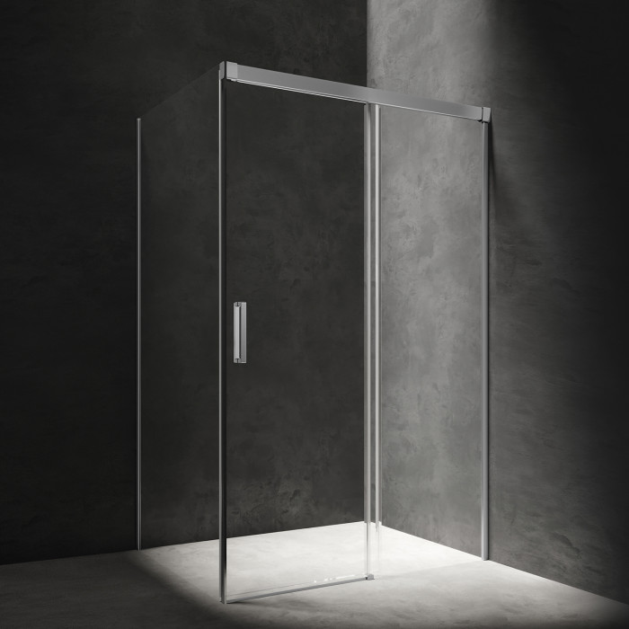 Душевая кабина Omnires Soho 120x90 безопасное стекло, хром (SO1290CRTR)