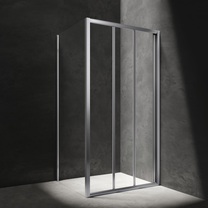 Душевая кабина Omnires Bronx 120x90см безопасное стекло, хром (BR1291CRTR)