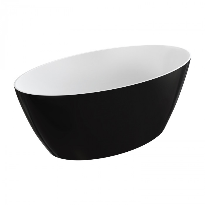 Ванна зі штучного каменю Omnires Siena 160x80 black (SIENAWWBCP)