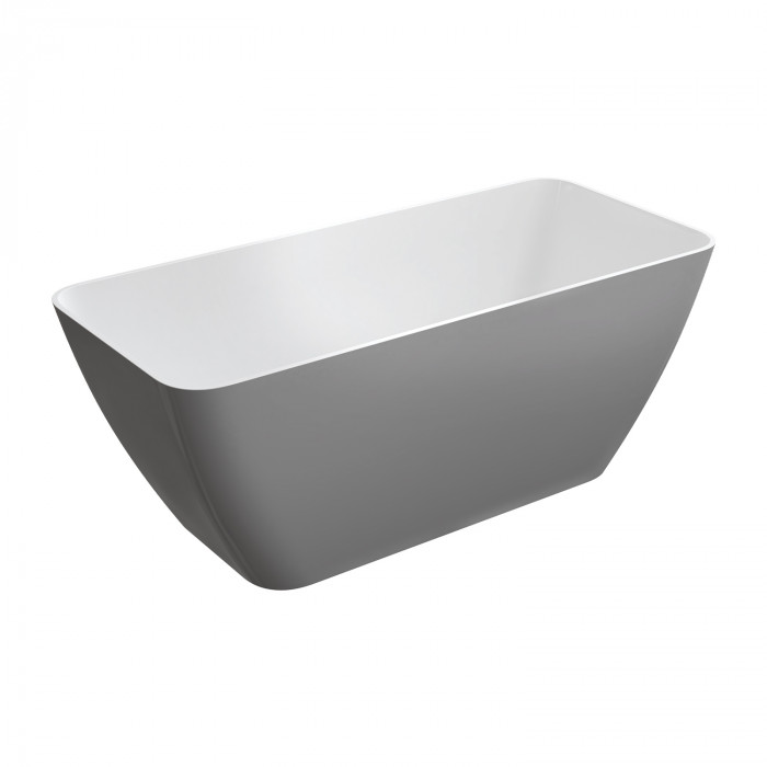 Ванна зі штучного каменю Omnires Parma 159x70 прямокутна grey (PARMAWWBSP)