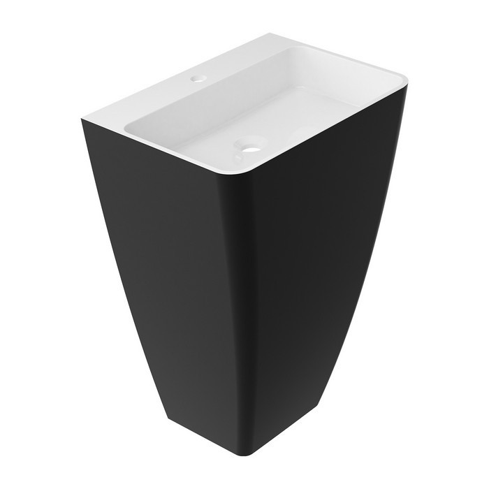 Умивальник Omnires Parma 43x55 окремостоящий black (PARMAUWBCP)