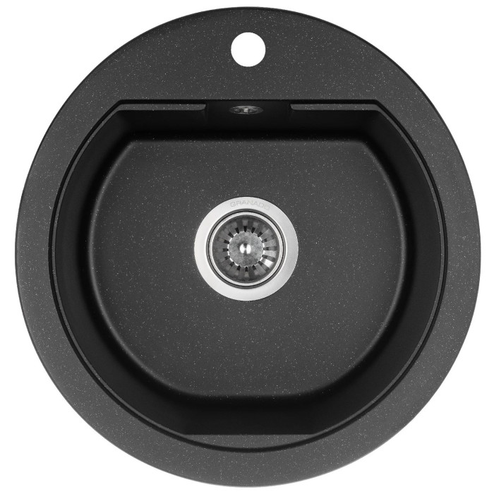 Кухонна мийка GRANADO Lugo Black shine кругла (Артикул: 2801)
