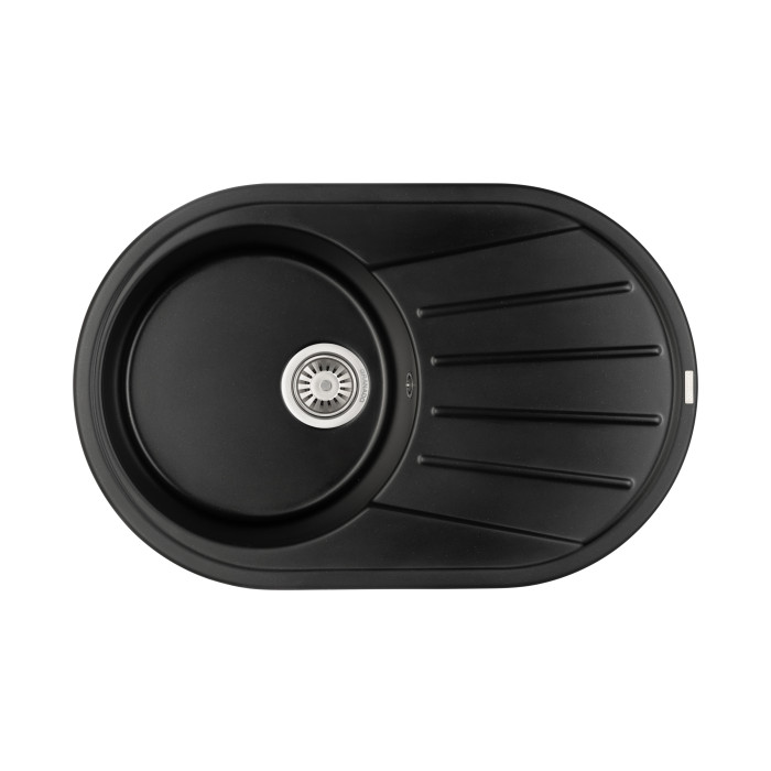 Кухонна мийка GRANADO Murcia Black Shine овальна (1701)